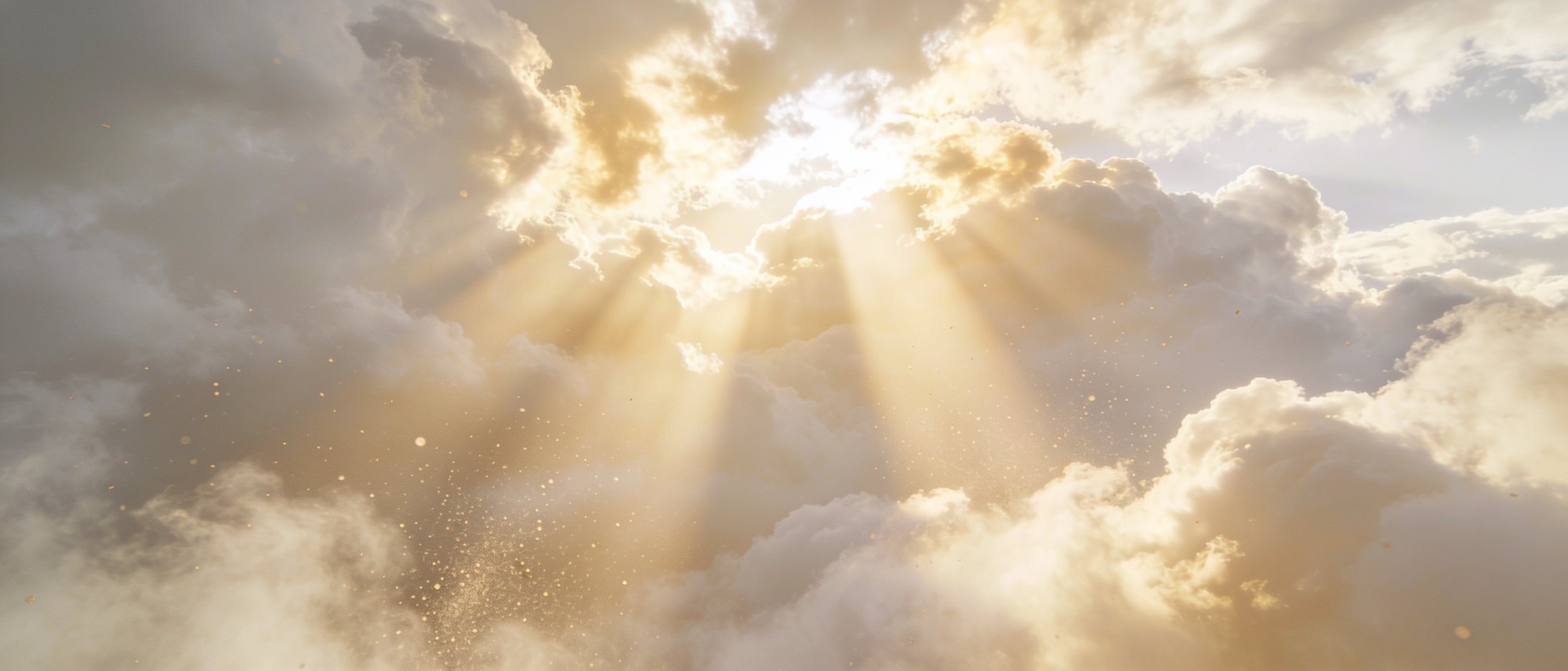 Shafts of light through cloud